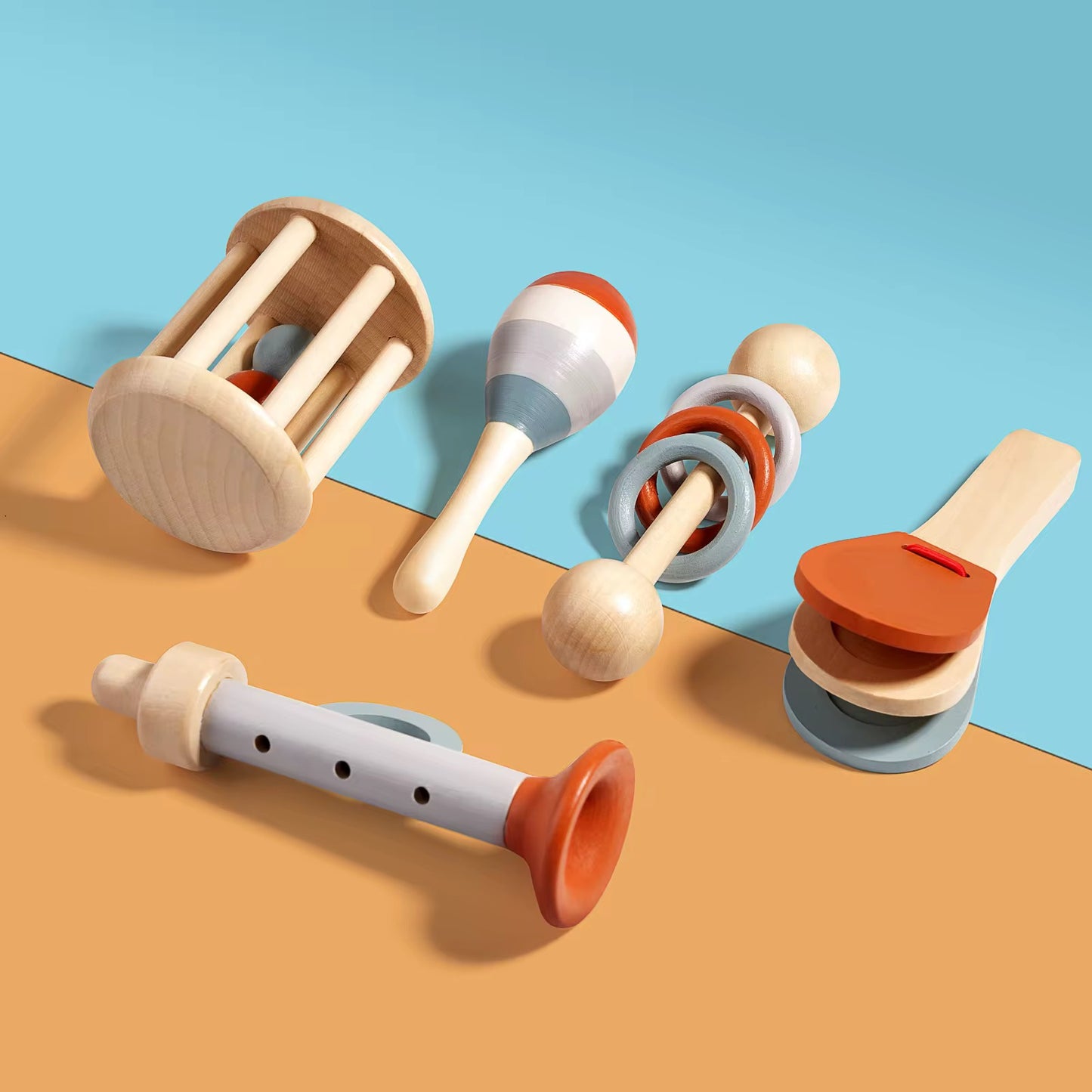 Wooden musical instrument toy