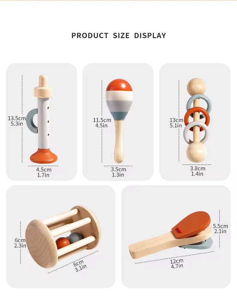 Wooden musical instrument toy