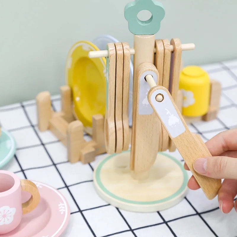 Wooden toy kitchen cutlery set - my little Dinnerware
