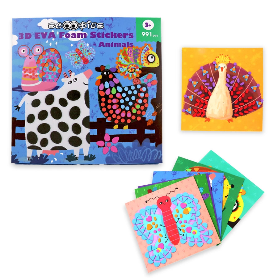 3D Eva Foam Stickers - Animals
