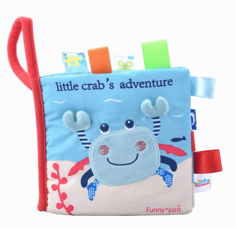 Soft Baby Label Cloth Book - Little Crab's Adventure