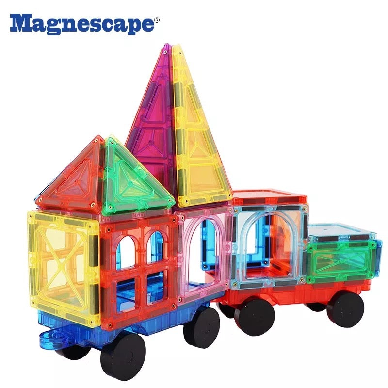Magnescape Magnetic building blocks & tiles - 150 Pieces