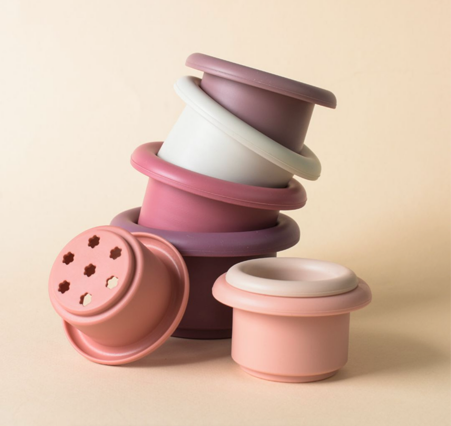 Silicone stacking cups