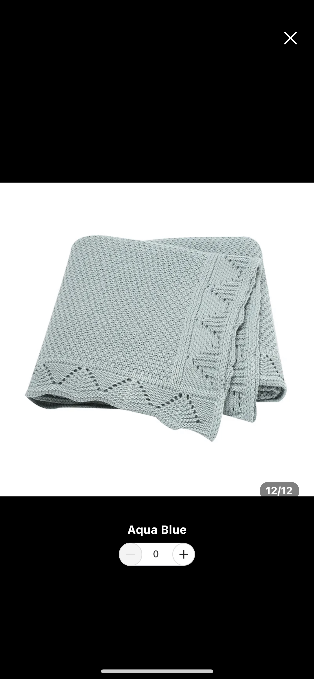 Knitted baby blanket