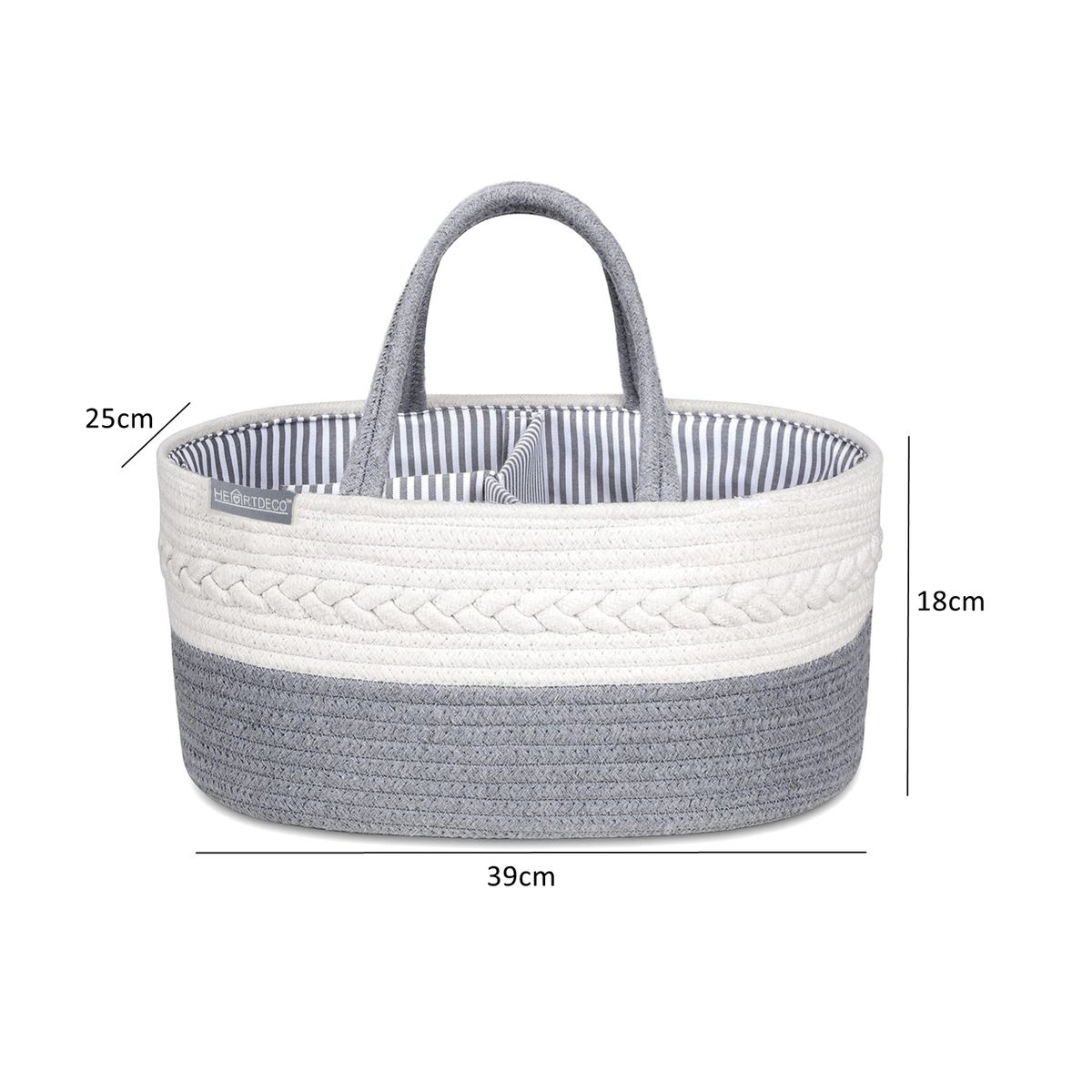 Cotton Rope Diaper Caddy Storage Basket