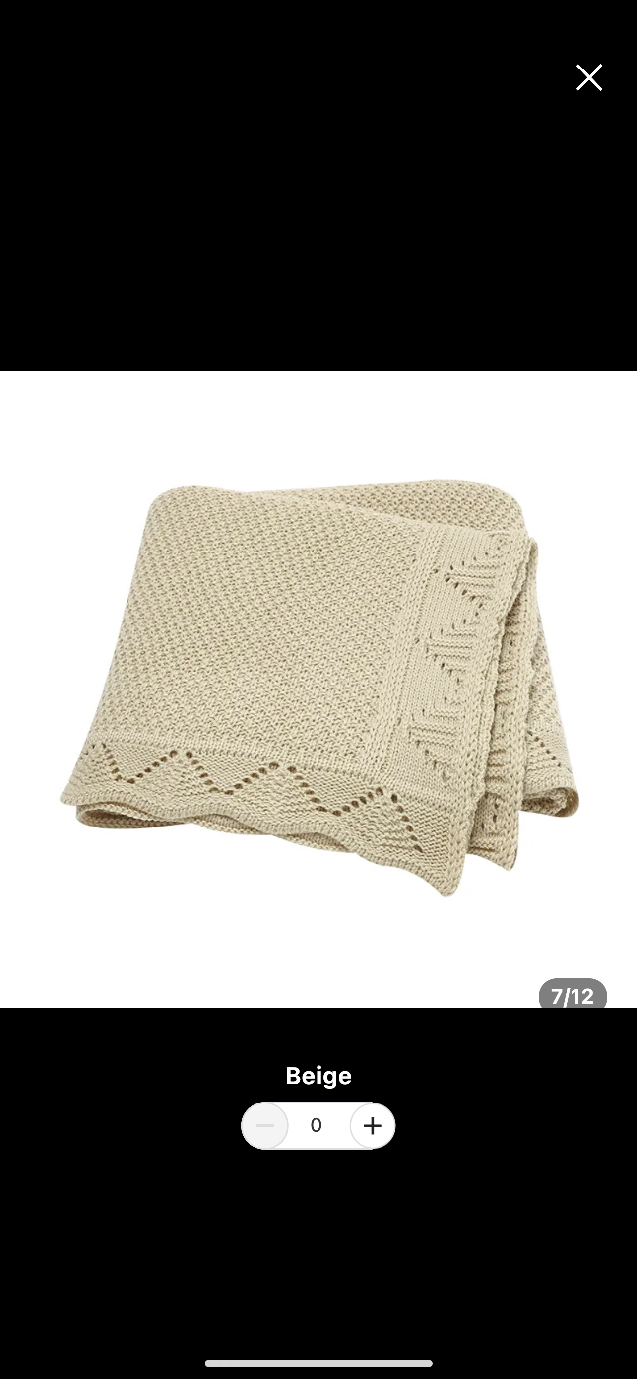 Knitted baby blanket