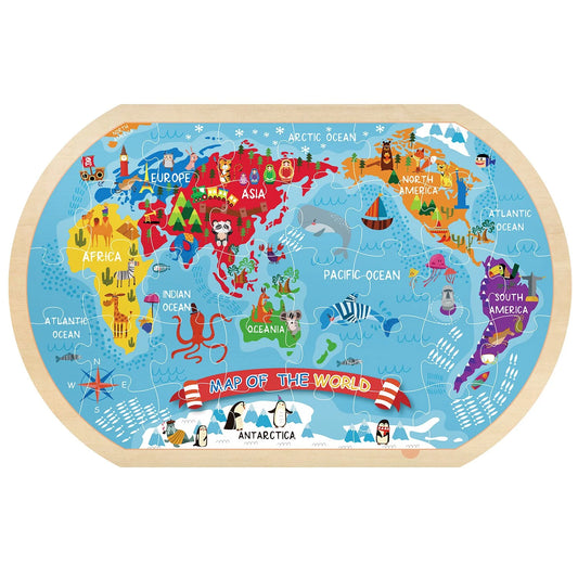 World Map Puzzle - 45cm x 30xm x 1cm
