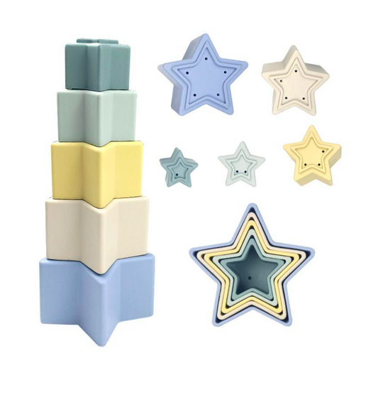 Star Silicone stacking cups