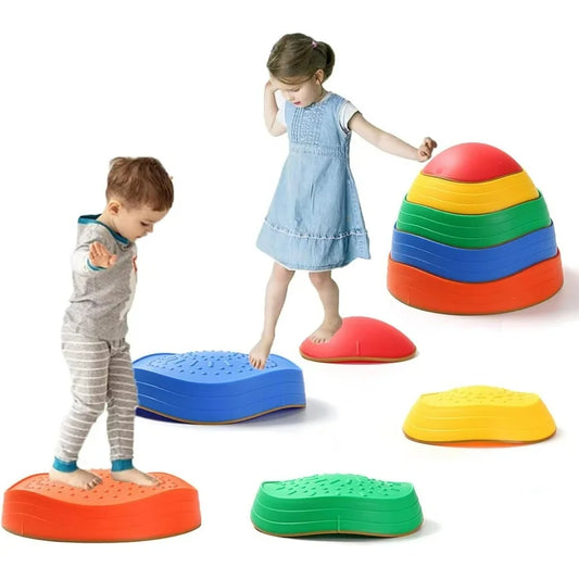 5pcs Non- slip Sensory Stepping stones for kids - Balancing stone