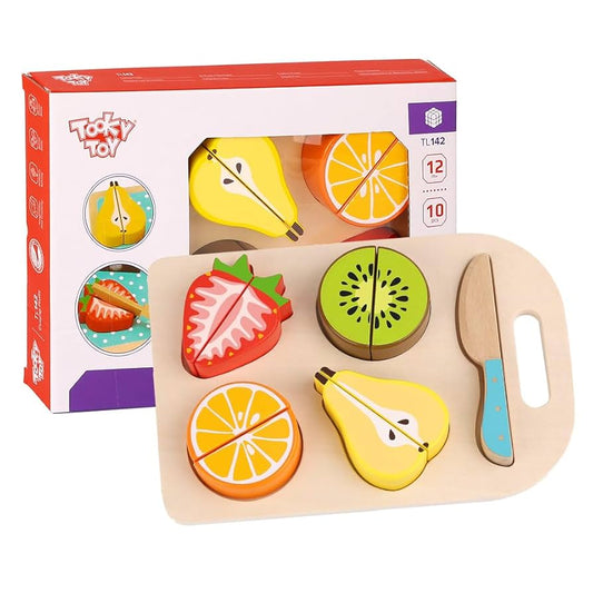 Wooden Play cutting fruits
