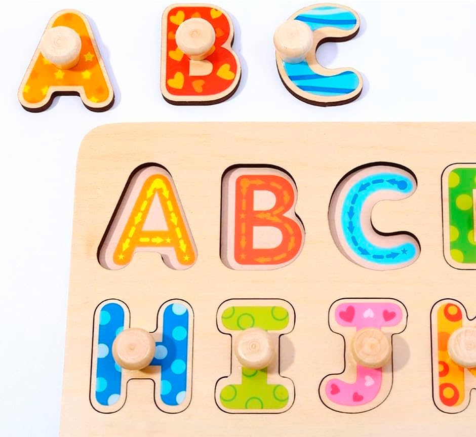 Alphabet peg puzzle