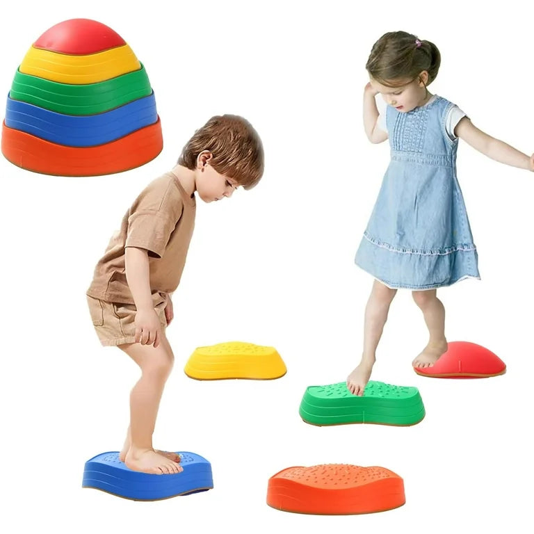 5pcs Non- slip Sensory Stepping stones for kids - Balancing stone