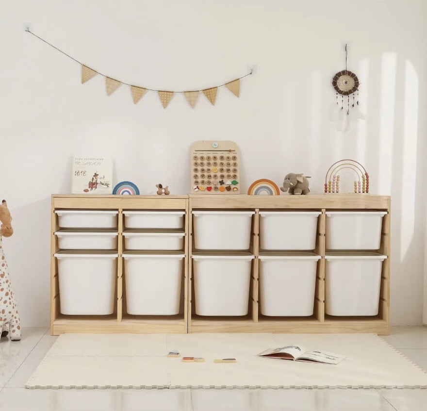Toy storage with bins 7
