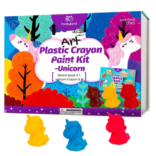 Plastic Crayon Paint Kit – Unicorn