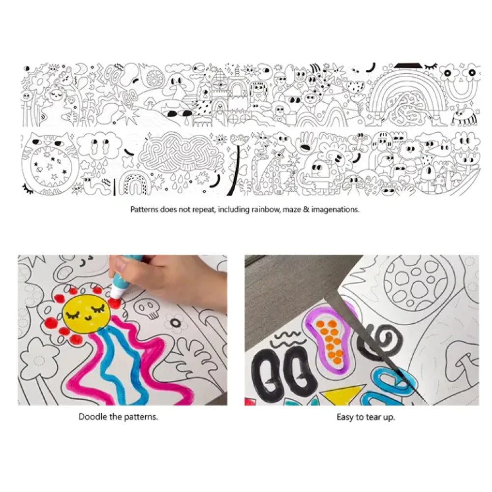 Doodle Map Paint kit Roll Map: 10 Colors