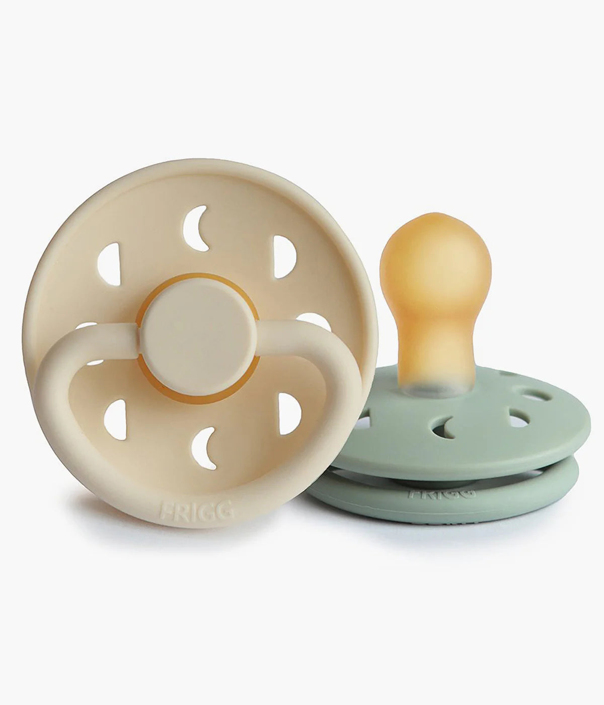 Frigg Moon Phase 2 Chupetas Cream/Sage Latéx Redonda 0-6m
