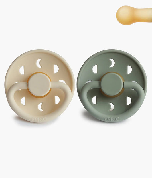 Frigg Moon Phase 2 Chupetas Cream/Sage Latéx Redonda 0-6m