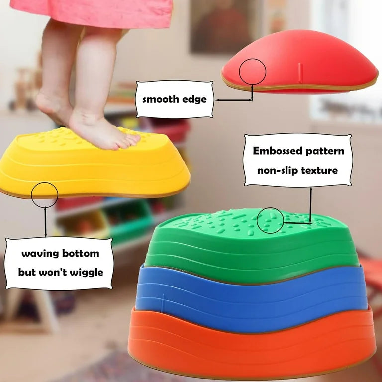 5pcs Non- slip Sensory Stepping stones for kids - Balancing stone
