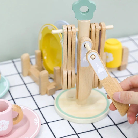 Wooden toy kitchen cutlery set - my little Dinnerware