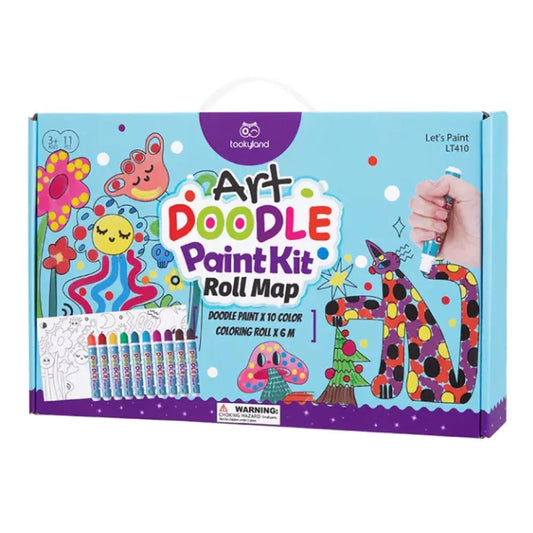 Doodle Map Paint kit Roll Map: 10 Colors