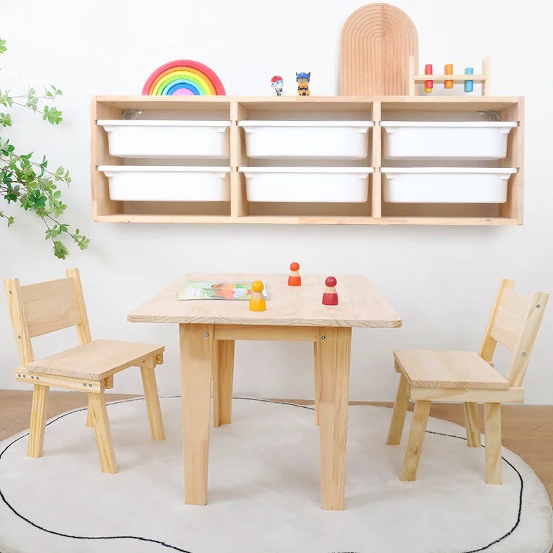 Toy storage with bins 1 - Wall mounted