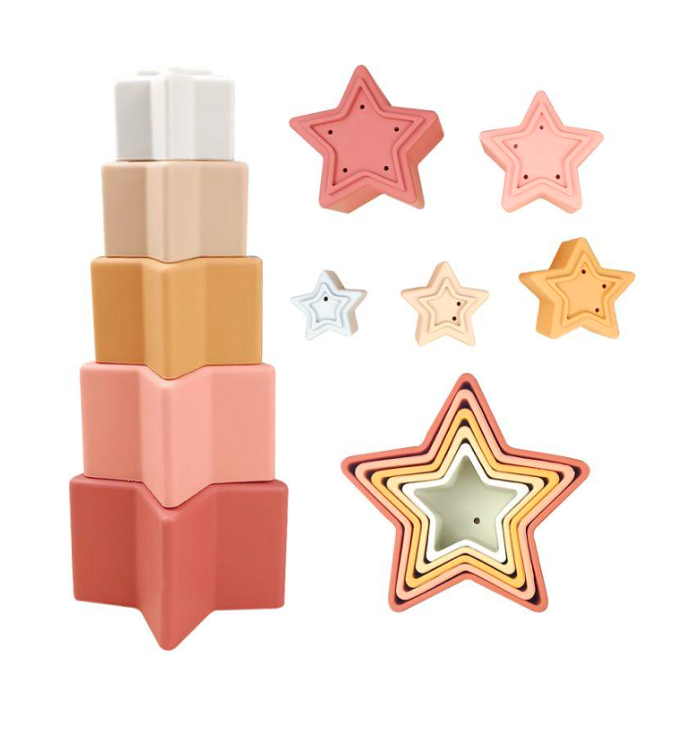Star Silicone stacking cups