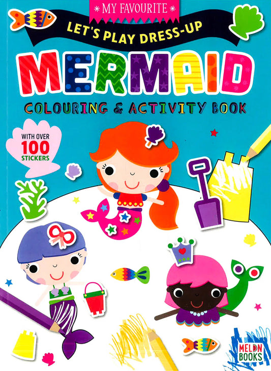 Mermaid coloring and activity book