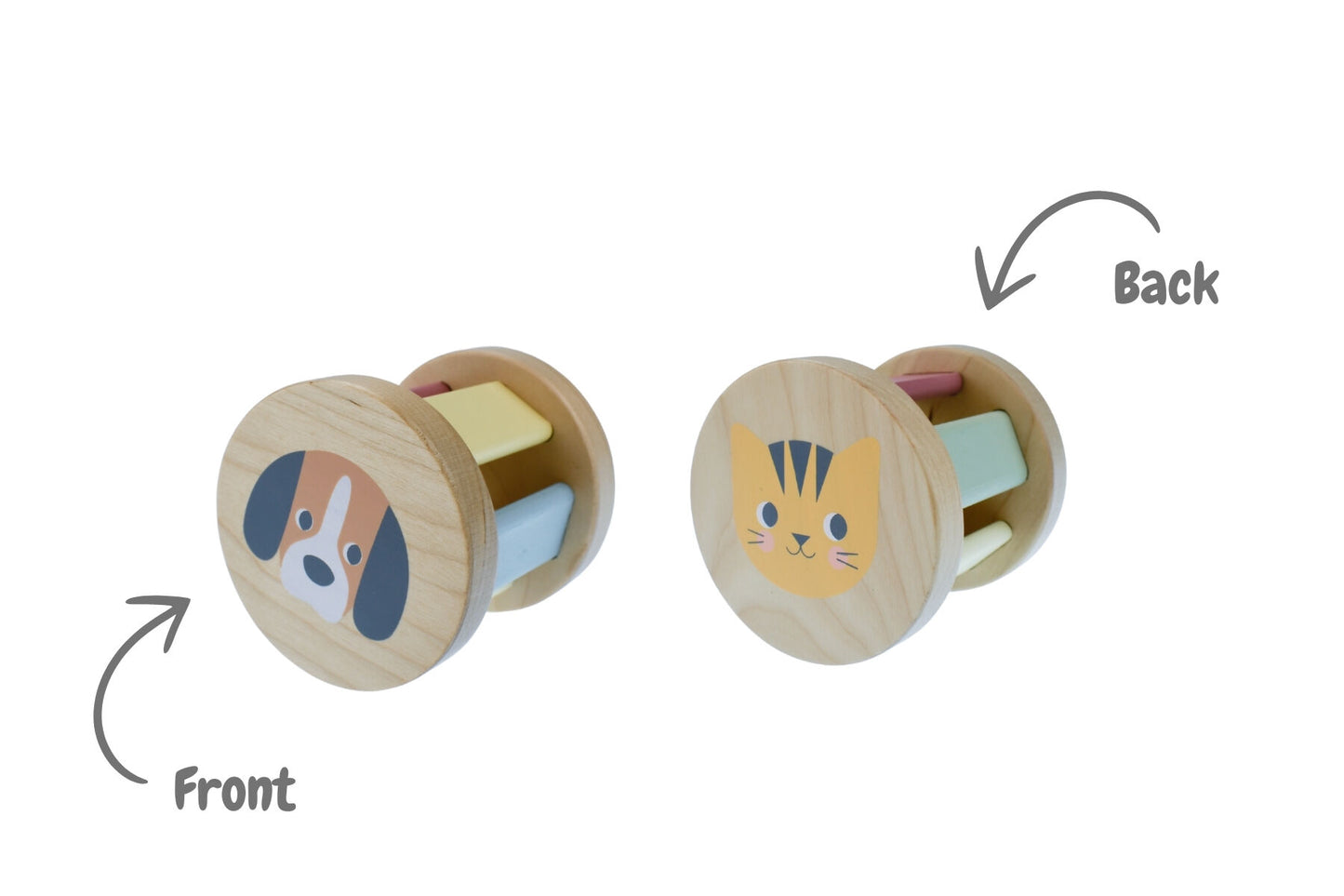 3 IN 1 Wooden baby gift box - Cat & Dog