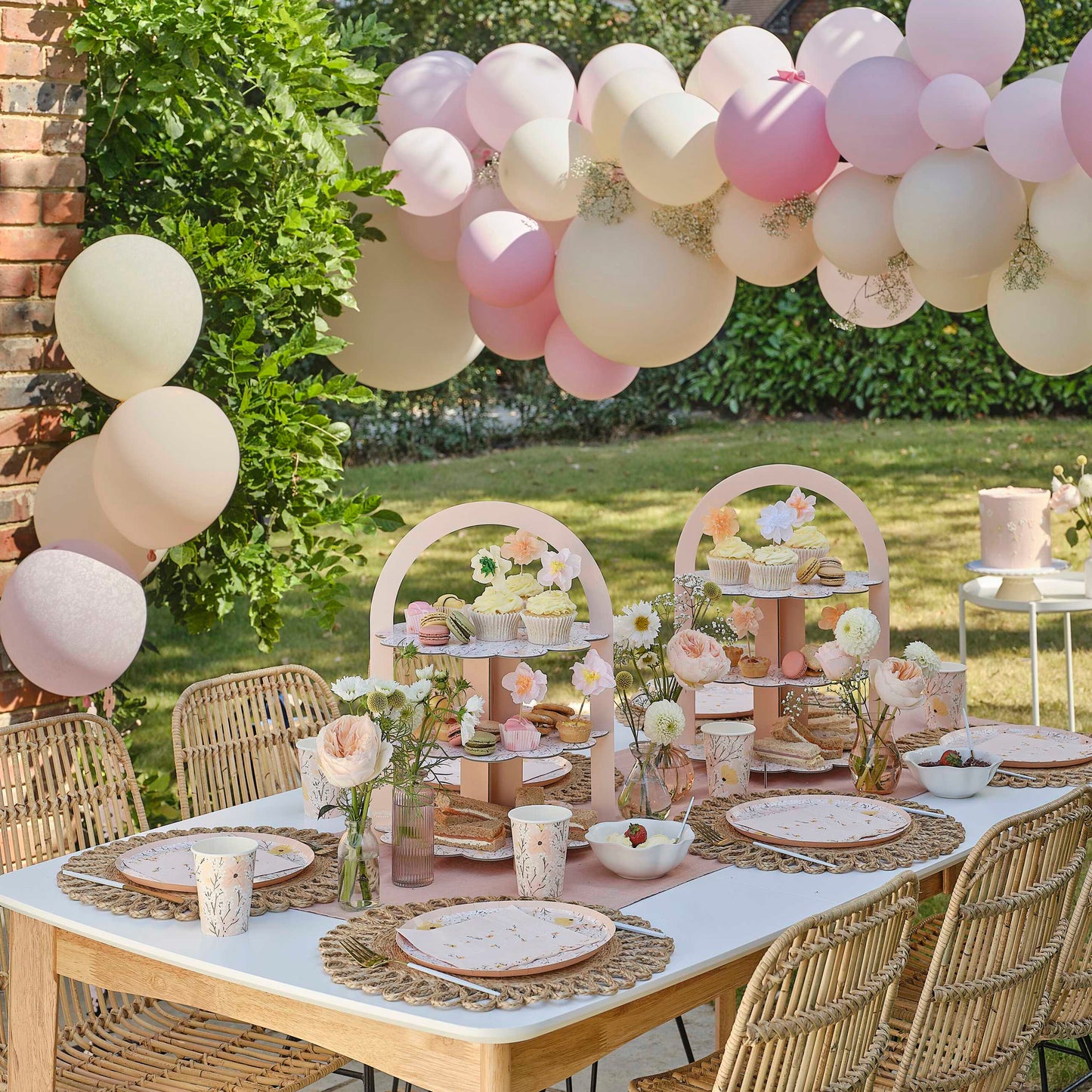 Tissue Paper Flower Cake Toppers