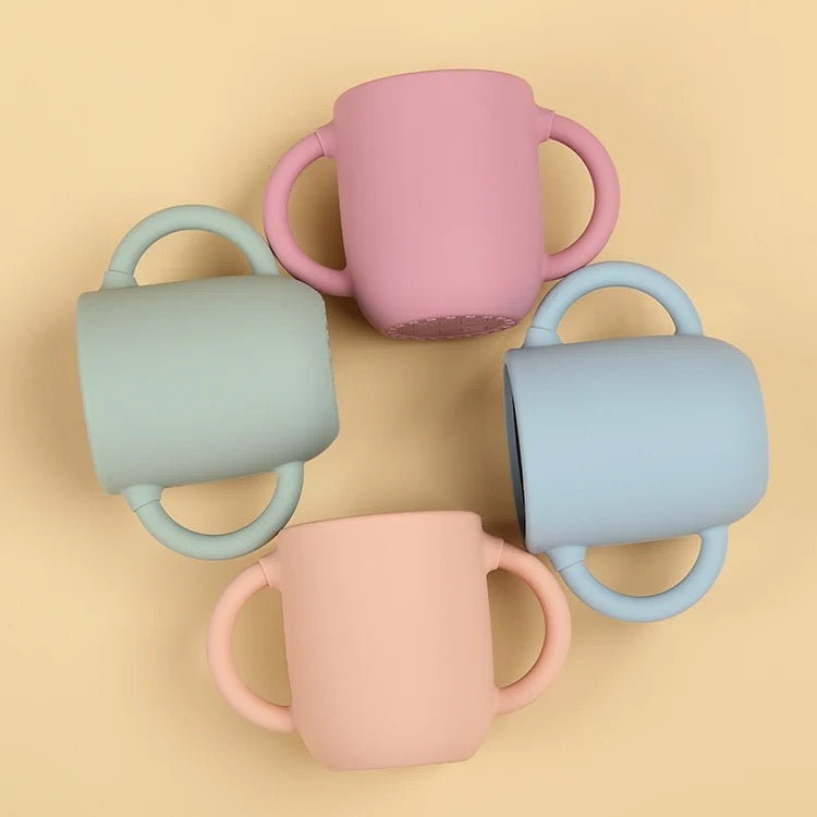 Double handle baby training cup