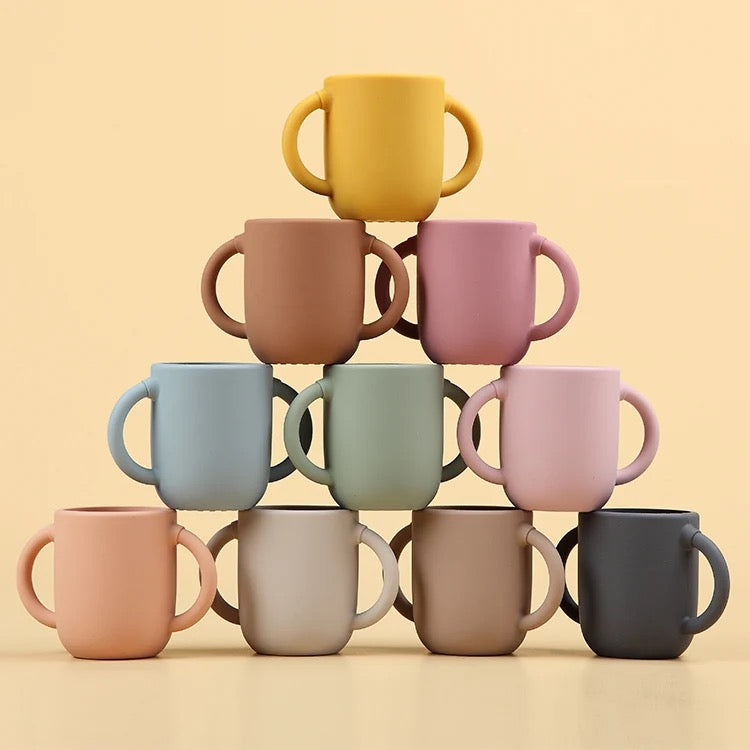 Double handle baby training cup