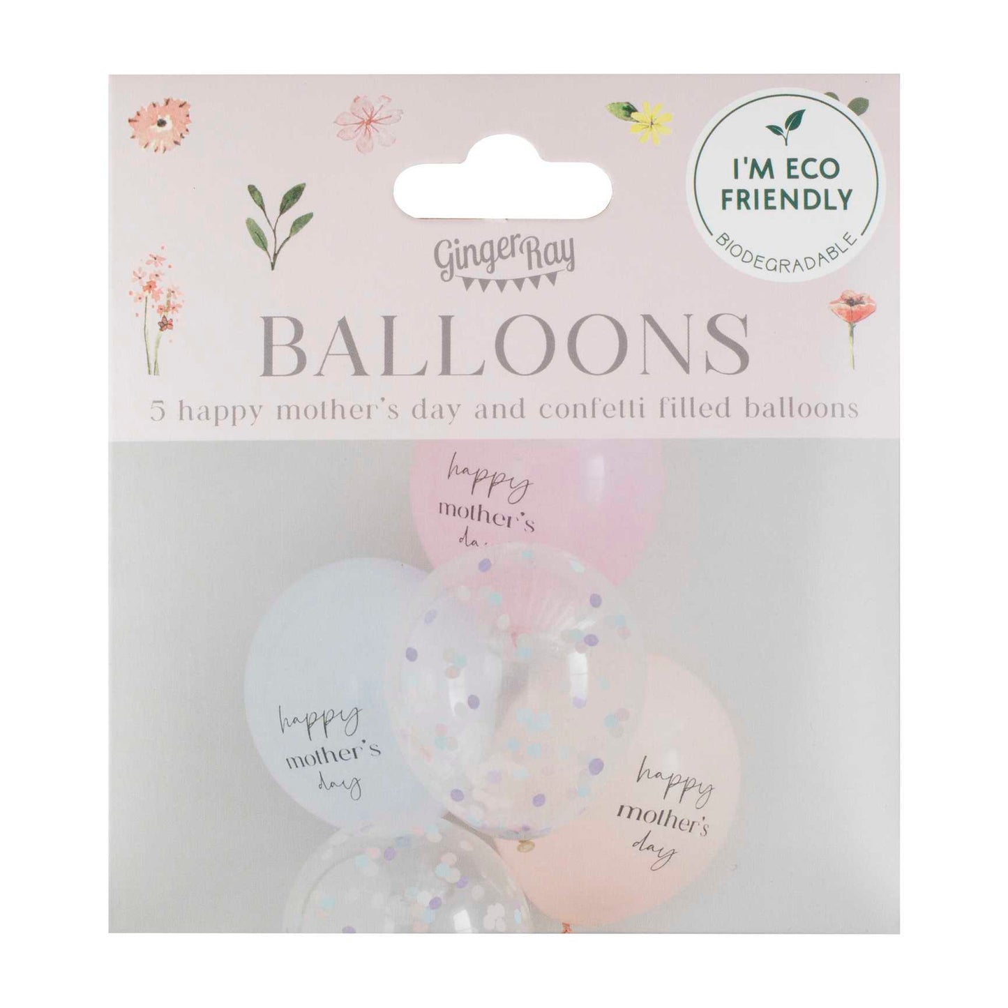Pastel & Confetti Happy Mother's Day Balloon Cluster
