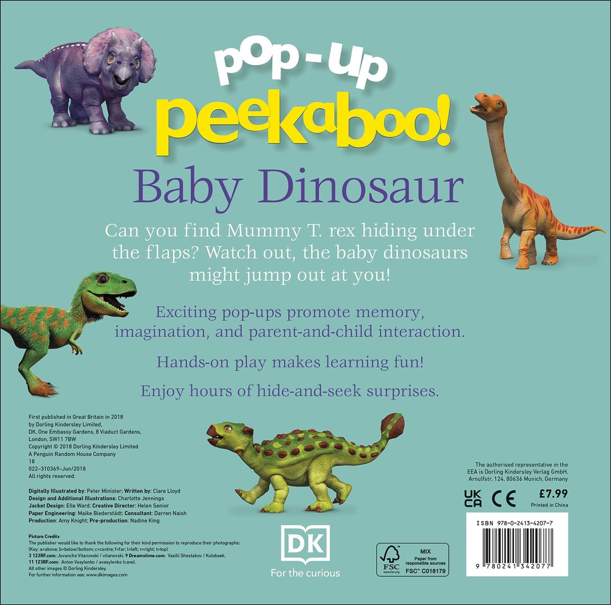 Pop-Up Peekaboo! Baby Dinosaur