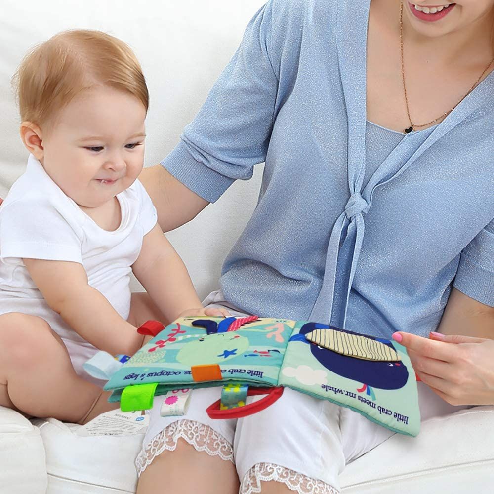 Soft Baby Label Cloth Book - Little Crab's Adventure