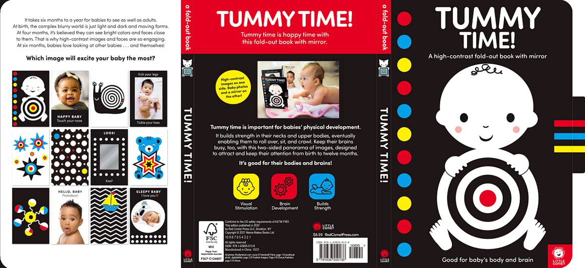 Tummy Time! a High Contrast Fold-Out Book
