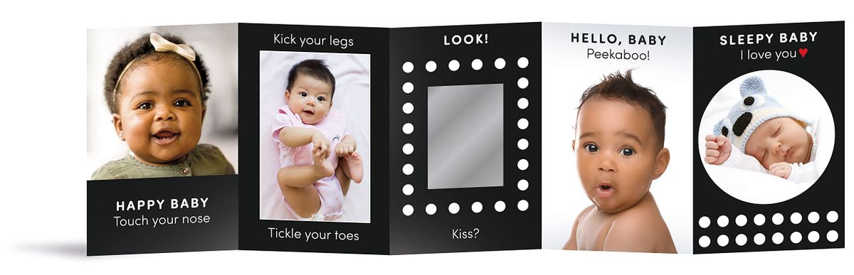 Tummy Time! a High Contrast Fold-Out Book