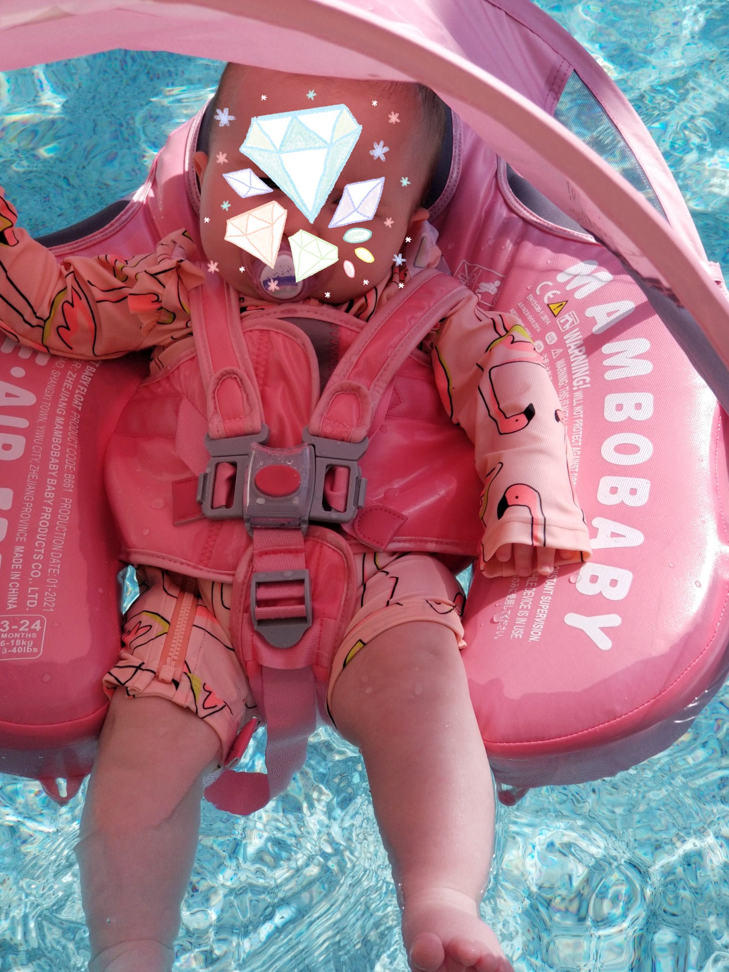 Mambobaby Float Deluxe with Canopy and Tail
