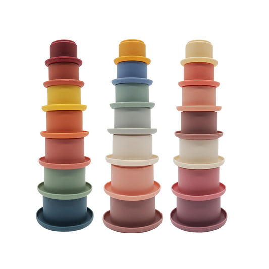 Silicone stacking cups