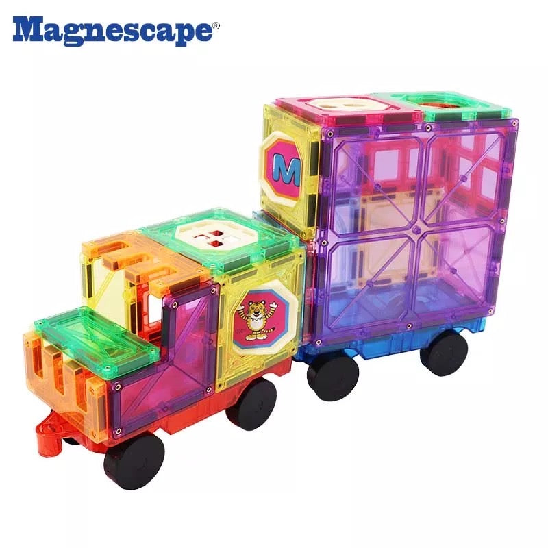 Magnescape Magnetic building blocks & tiles - 168 Piece