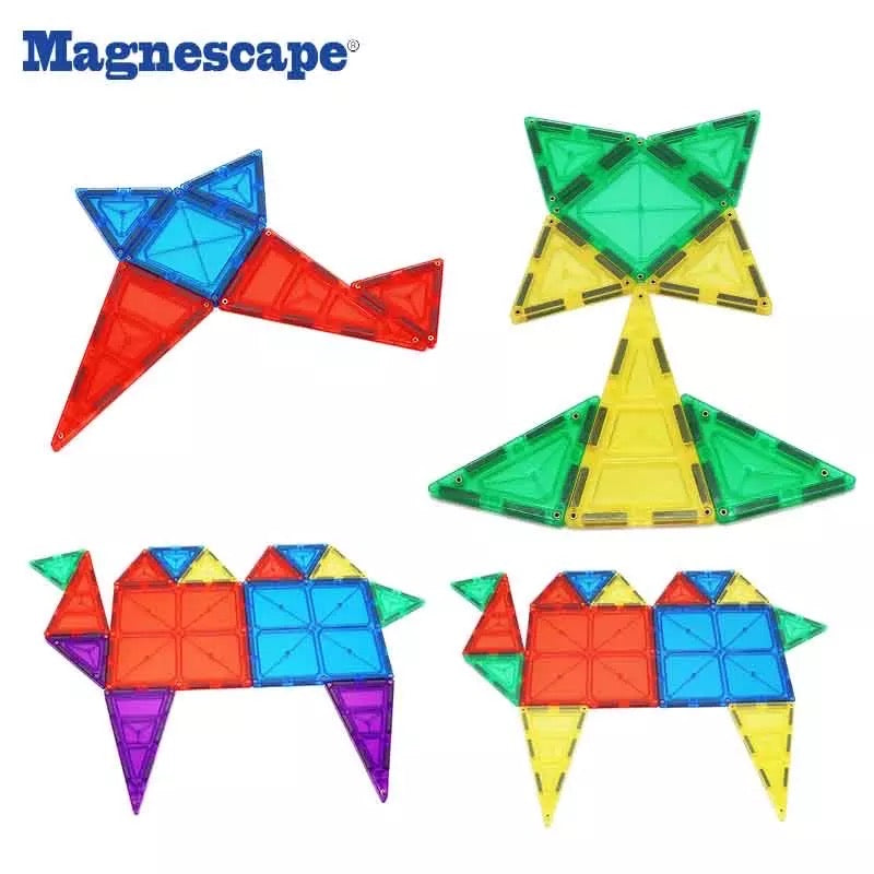 Magnescape Magnetic building blocks & tiles - 168 Piece