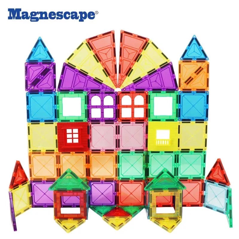 Magnescape Magnetic building blocks & tiles - 100 Pieces