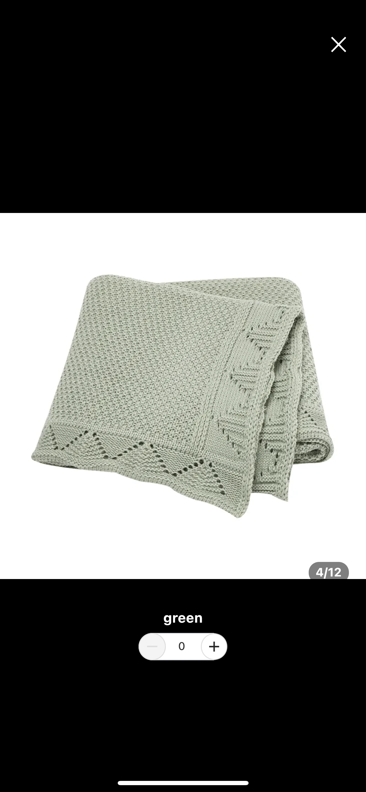 Knitted baby blanket