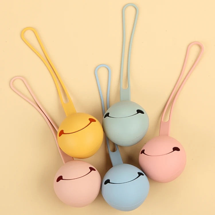 Silicone matching pacifier clip and holder